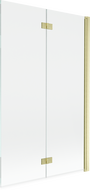Mexen Mist sprchová zábrana 2-krídlová pravá 110 x 150 cm, transparentná, zlatá brúsená - 8A9-110-002-55-00-P