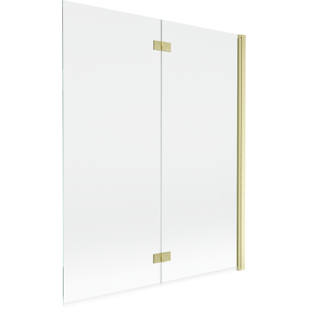 Mexen Mist sprchová zábrana 2-krídlová pravá 140 x 150 cm, priehľadná, zlatý kartáčovaný - 8A9-140-002-55-00-P