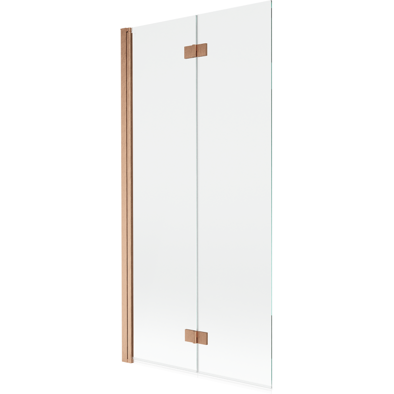 Mexen Mist sprchová zástena 2-krídlová ľavá 90 x 150 cm, priehľadná, brúsená meď - 8A9-090-002-65-00-L