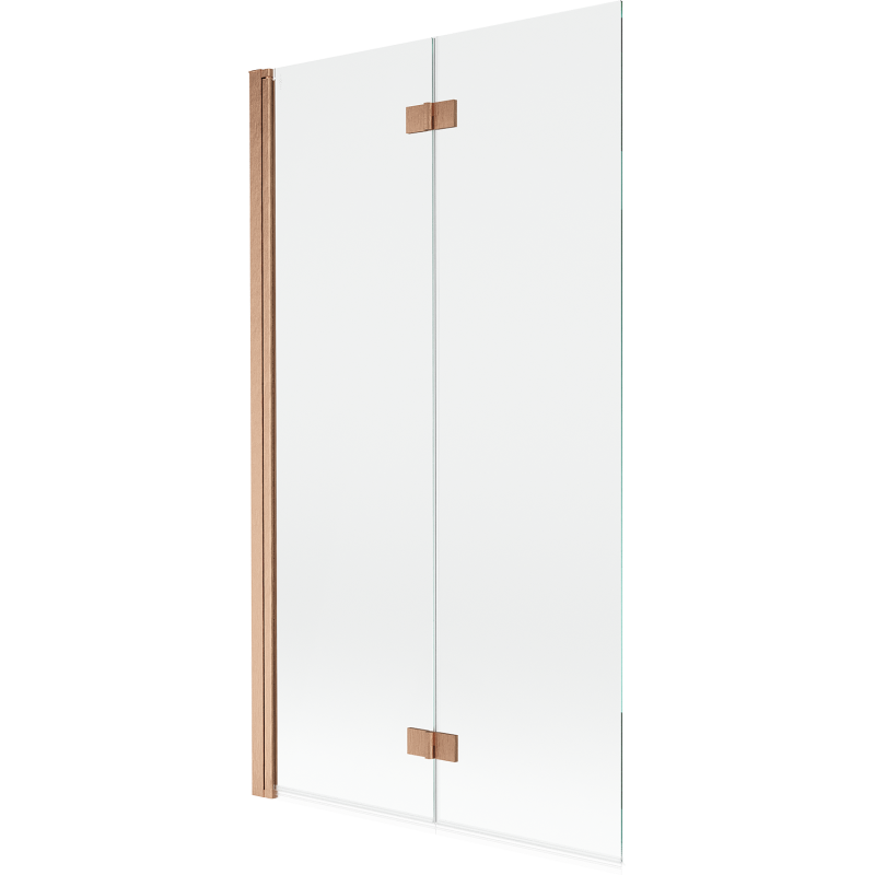 Mexen Mist, sprchová zástena 2-dverová ľavá 100 x 150 cm, transparentná, brúsená meď - 8A9-100-002-65-00-L