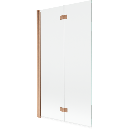 Mexen Mist, sprchová zástena 2-dverová ľavá 100 x 150 cm, transparentná, brúsená meď - 8A9-100-002-65-00-L