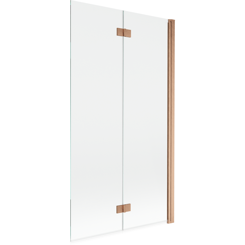 Mexen Mist sprchová zástena 2-krídlová pravá 100 x 150 cm, transparentná, brúsená meď - 8A9-100-002-65-00-P