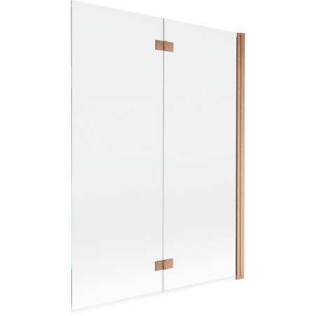 Mexen Mist dva-krídlové sprchové zásteny pravé 130 x 150 cm, transparentné, brúsená meď - 8A9-130-002-65-00-P