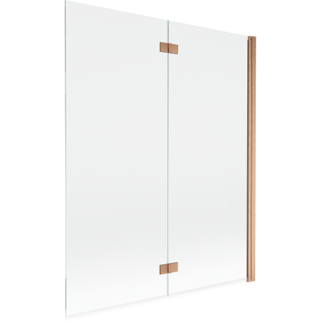 Mexen Mist sprchová zástena dvojdielna pravá 140 x 150 cm, transparentná, brúsená meď - 8A9-140-002-65-00-P