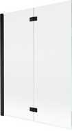 Mexen Mist sprchová zástena 2-krídlová ľavá 130 x 150 cm, transparentná, čierna - 8A9-130-002-70-00-L