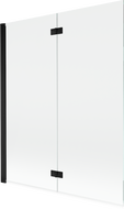 Mexen Mist sprchová zástená 2-krídlová ľavá 140 x 150 cm, transparentná, čierna - 8A9-140-002-70-00-L