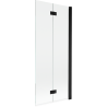 Mexen Mist sprchová zástena 2-krídlová pravá 80 x 150 cm, priehľadná, čierna - 8A9-080-002-70-00-P