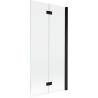 Mexen Mist sprchový paraván dvojkrídlový pravý 90 x 150 cm, číry, čierny - 8A9-090-002-70-00-P