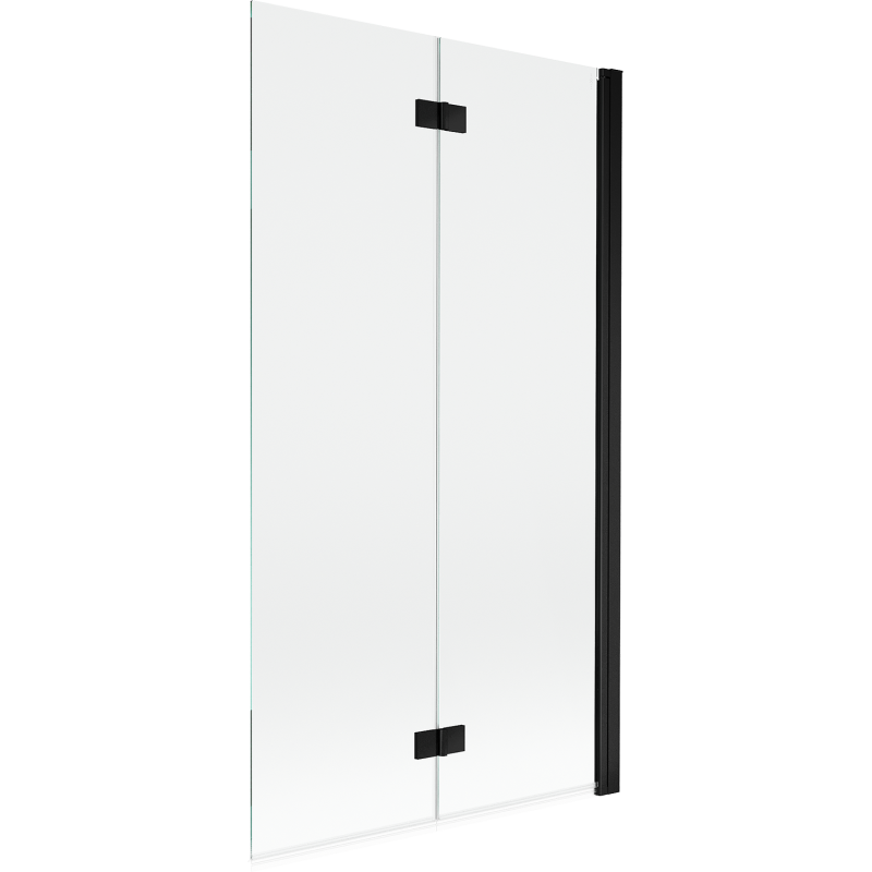Mexen Mist dvojdielna sprchová zástenka pravá 100 x 150 cm, transparentná, čierna - 8A9-100-002-70-00-P