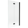 Mexen Mist dvojdielna sprchová zástenka pravá 100 x 150 cm, transparentná, čierna - 8A9-100-002-70-00-P