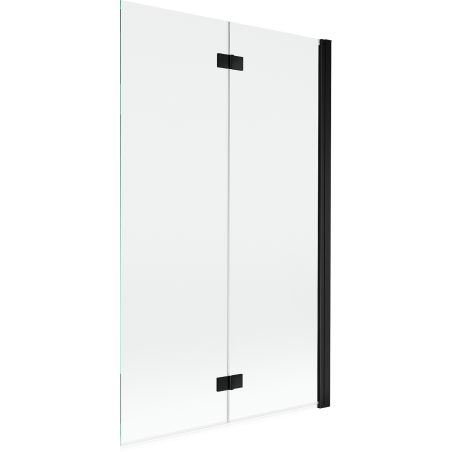 Mexen Mist sprchový paravan 2-krídlový pravý 110 x 150 cm, transparentný, čierny - 8A9-110-002-70-00-P