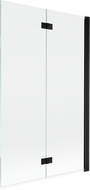 Mexen Mist sprchový paravan 2-krídlový pravý 110 x 150 cm, transparentný, čierny - 8A9-110-002-70-00-P