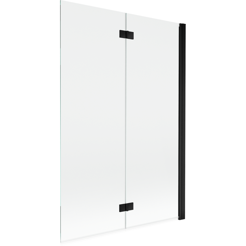 Mexen Mist sprchová zástená 2-krídlová pravá 120 x 150 cm, priehľadná, čierna - 8A9-120-002-70-00-P