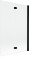 Mexen Mist sprchová zástená 2-krídlová pravá 120 x 150 cm, priehľadná, čierna - 8A9-120-002-70-00-P
