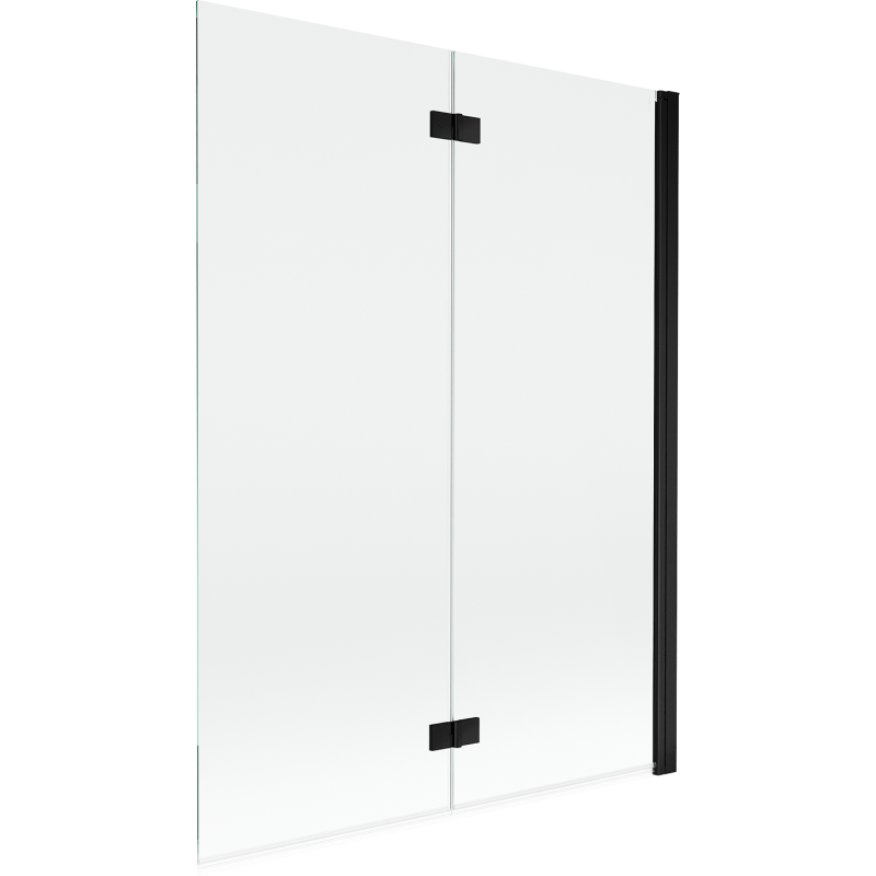 Mexen Mist sprchová zástená 2-krídlová pravá 130 x 150 cm, transparentná, čierna - 8A9-130-002-70-00-P