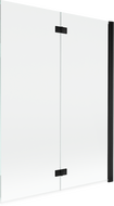 Mexen Mist sprchová zástená 2-krídlová pravá 130 x 150 cm, transparentná, čierna - 8A9-130-002-70-00-P