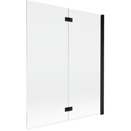 Mexen Mist sprchová zástena 2-krídlová pravá 140 x 150 cm, transparentná, čierna - 8A9-140-002-70-00-P
