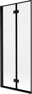 Mexen Mist dvojkrídlová sprchová zástena vľavo 80 x 150 cm, čierny rám, čierna - 8A9-080-002-70-70-L
