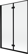 Mexen Mist sprchová zástena, dvojdverová ľavá 120 x 150 cm, čierny rám, čierna - 8A9-120-002-70-70-L