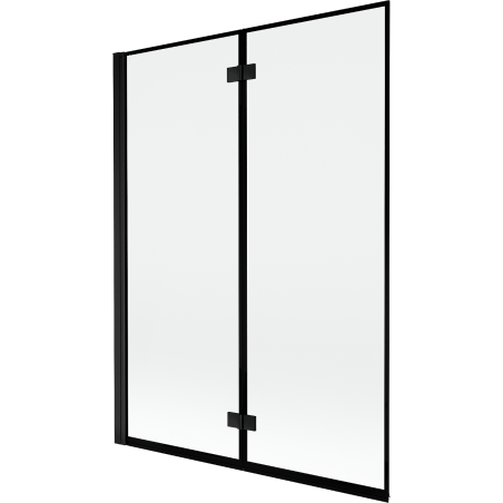 Mexen Mist sprchová zástena 2-krídlová ľavá 130 x 150 cm, čierny rám, čierna - 8A9-130-002-70-70-L