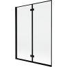 Mexen Mist sprchová zástenka 2-dverová ľavá 130 x 150 cm, čierny rám, čierna - 8A9-130-002-70-70-L