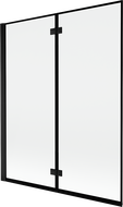 Mexen Mist vaňová zástena 2-krídlová ľavá 140 x 150 cm, čierny rám, čierna - 8A9-140-002-70-70-L