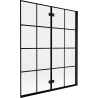 Mexen Mist dvojkrídlový sprchový paraván pravý 140 x 150 cm, čierna mriežka, čierny - 8A9-140-002-70-77-P