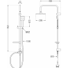 Mexen X45 sprchový stĺp, chrómová - 798454591-00