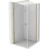 Mexen Mist-B sprchovací kút 90 x 90 cm, priehľadný, zlatá - 8A2T-090-090-50-00