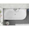 Mexen Silo voľne stojaca rohová vaňa ľavá ryhovaná 150 x 75 cm, biela, prepad gun gray brúsený - 52891507500L-66