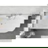 Mexen Silo rohová voľne stojaca vaňa ľavá ryhovaná 150 x 75 cm, biela, prepad gun metal - 52891507500L-95