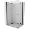 Mexen Mist-F Duo skladací sprchovací kút 70 x 75 cm, priehľadný, čierny -  8A6-070L-075P-70-00