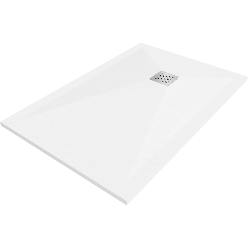 Mexen Stone+ kompozitová obdĺžniková sprcha 120 x 70 cm, biela - 44107012