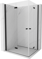 Mexen Mist-F Duo skladací sprchovací kút 85 x 90 cm, transparentný, čierny - 8A6-085L-090P-70-00