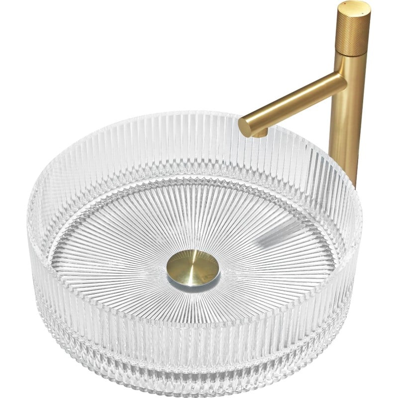 Mexen Eiva sklenené umývadlo na dosku 39 x 39 cm, transparentné - 24163900