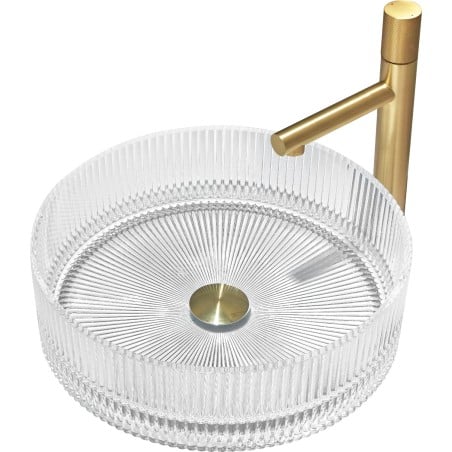 Mexen Eiva sklenené umývadlo na dosku 39 x 39 cm, transparentné - 24163900