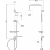 Mexen T45 sprchový stĺp, chrómová - 798454593-00