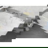 Mexen Silo voľne stojaca rohová ľavá ryhovaná 170 x 80 cm, biela, prepad zlatý kartáčovaný - 52891708000L-55