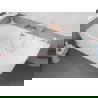 Mexen Silo voľne stojaca rohová ľavá ryhovaná 170 x 80 cm, biela, prepad ružové zlato - 52891708000L-60