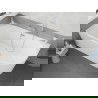 Mexen Silo voľne stojaca rohová vaňa ľavá ryhovaná 170 x 80 cm, biela, prepad brúsený nikel - 52891708000L-97