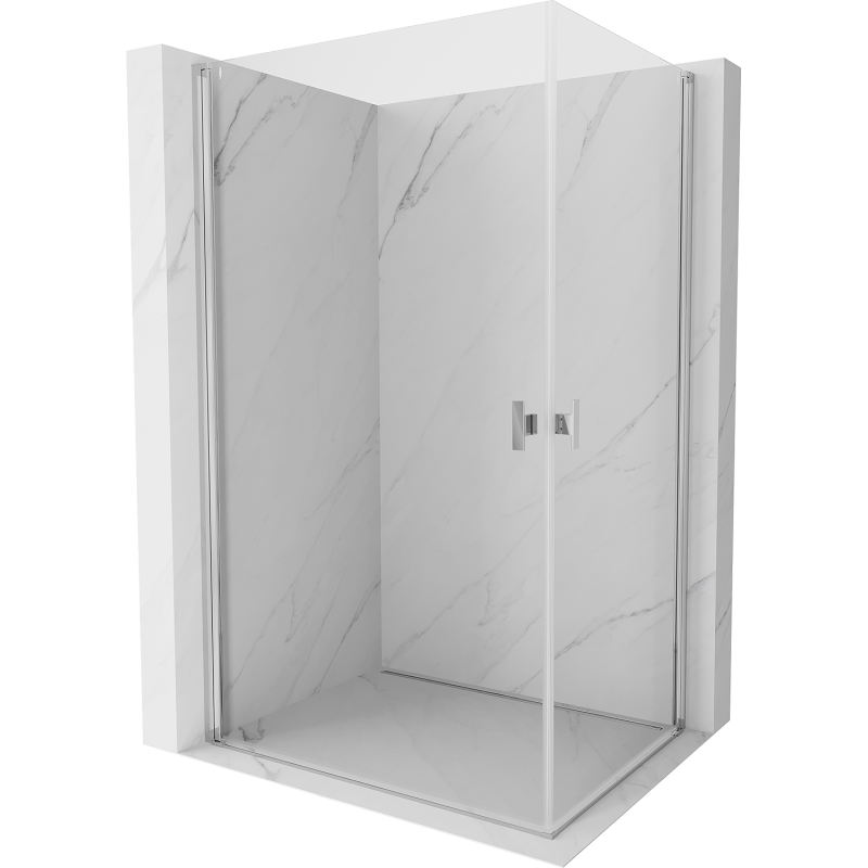 Mexen Mist-B Duo sprchovací kút otvárací 100 x 75 cm, transparentný, chróm - 8A2-100-075-01-00