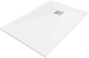 Mexen Stone+ kompozitný obdĺžnikový sprchový kút 100 x 80 cm, biely - 44108010