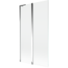 Mexen Mist L vaňová zástenka 2-krídlová 100 x 150 cm, transparentná, chróm - 8A9L-100-011-01-00