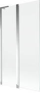 Mexen Mist L vaňová zástenka 2-krídlová 100 x 150 cm, transparentná, chróm - 8A9L-100-011-01-00