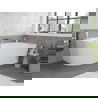 Mexen Silo voľne stojaca rohová pravá ryhovaná vaňa 150 x 75 cm, biela, prepad matná meď - 52891507500P-65