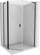 Mexen Mist L päťhranná asymetrická sprchová kabína 80 x 100 cm, priehľadná, čierna - 8A8L-080-100-70-00