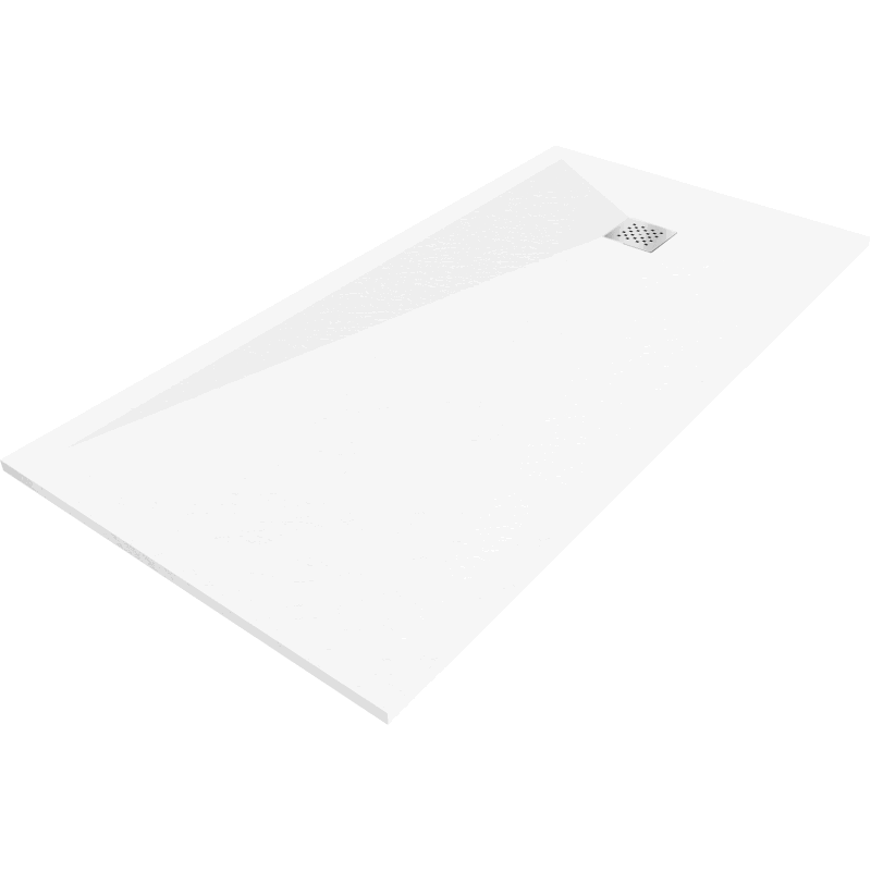 Mexen Stone+ kompozitná obdĺžniková sprchová vanička 160 x 80 cm, biela - 44108016