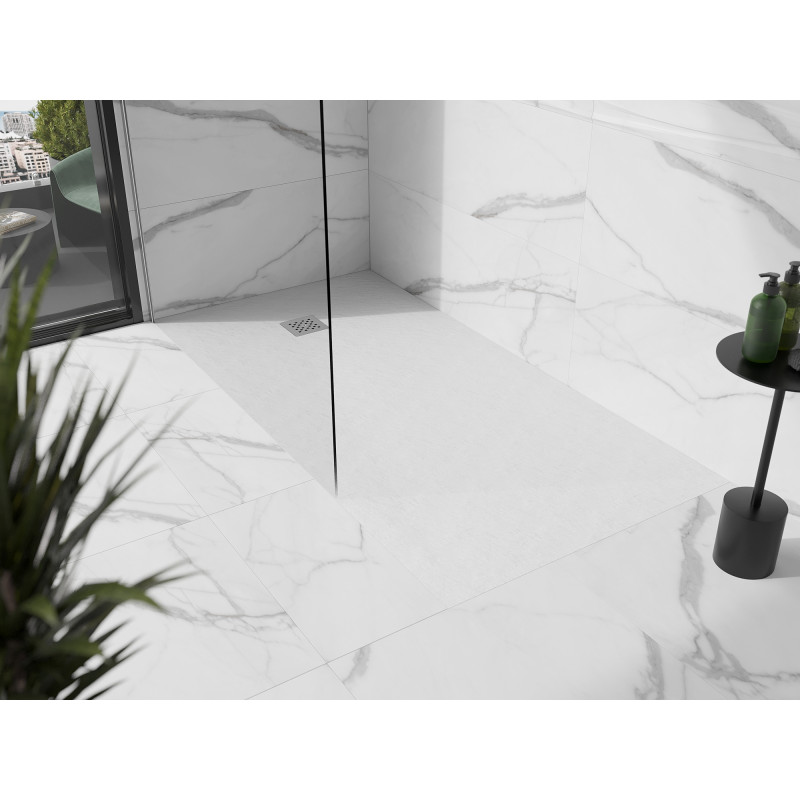 Mexen Stone+ rektangulárny kompozitný sprchový kút 180 x 80 cm, biely - 44108018