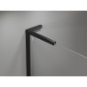 Mexen Mist L Asymetrická päťuholníková sprchová kabína s ľavými otváracími dverami 100 x 90 cm, čierny rám, čierna