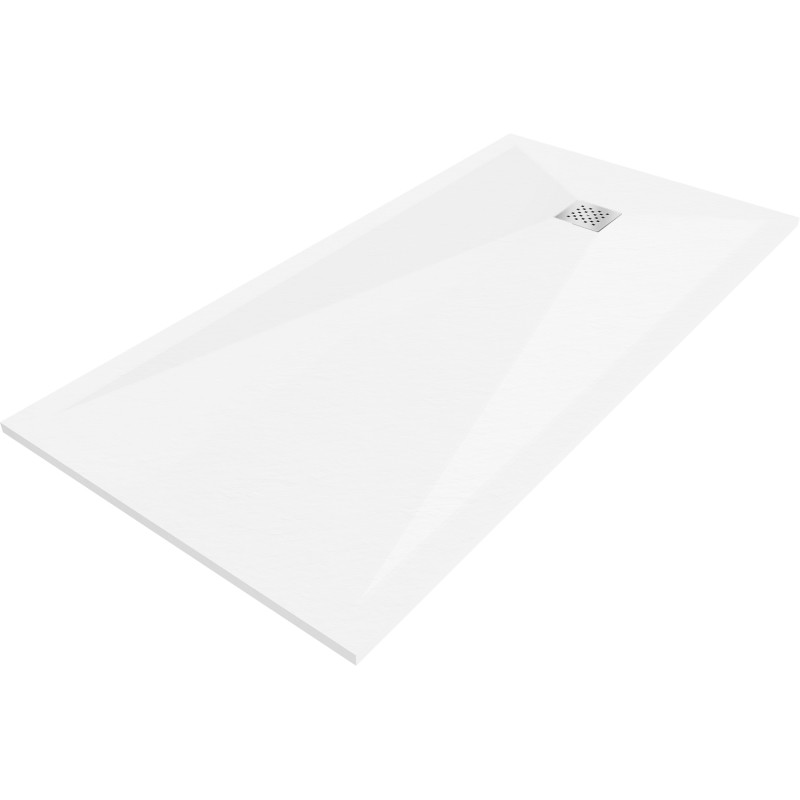 Mexen Stone+ kompozitová obdĺžniková sprchová vanička 200 x 80 cm, biela - 44108020
